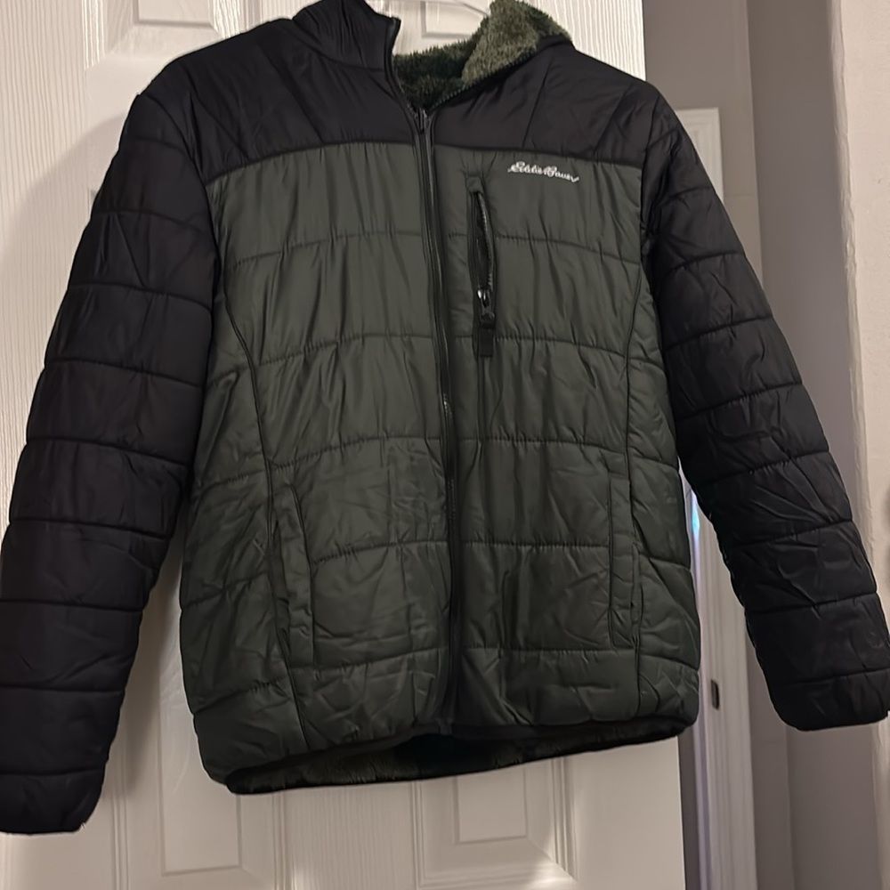 Columbia Green and Black Puffer Jacket